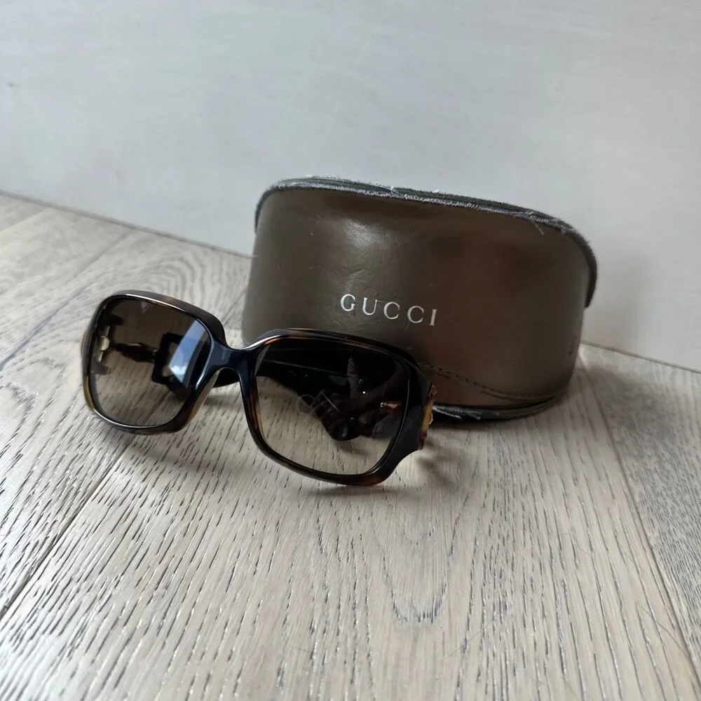Vintage Gucci Bamboo Horse Bit Sunglasses In Tortoise, GG2969/S NK4CC 57 16 115